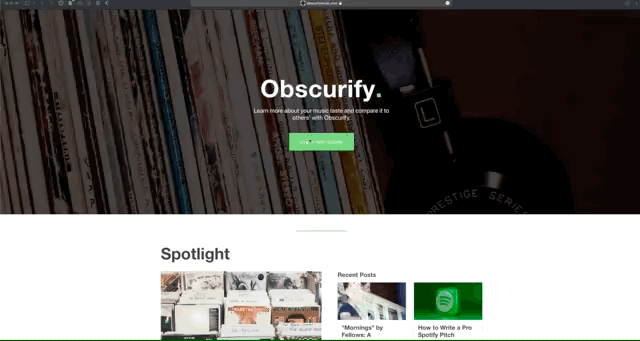 Prihlásenie sa do Obscurify Music