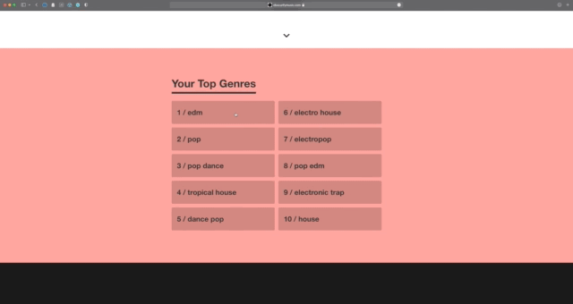 Top žánre na Obscurify Midilab
